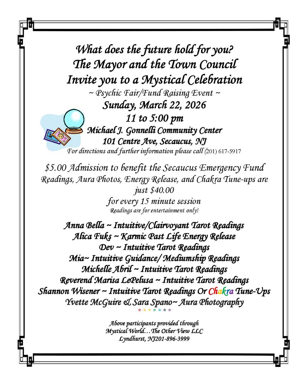 Psychic Fair/Fund Raising Event